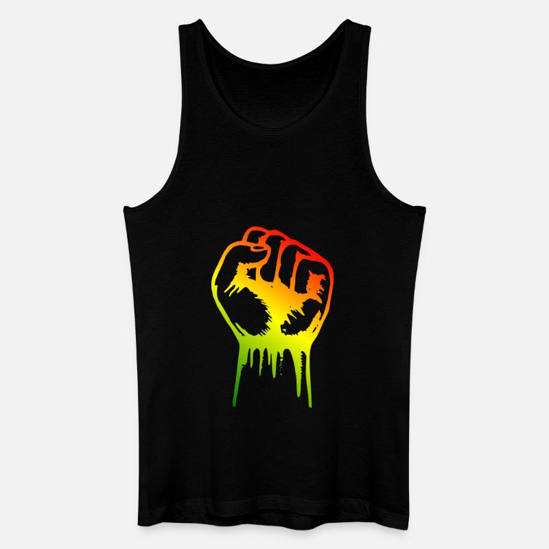 Faust Reggae - Männer Bio Tank Top - Schwarz