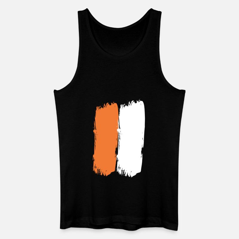 Weisse Orange - Männer Bio Tank Top - Schwarz