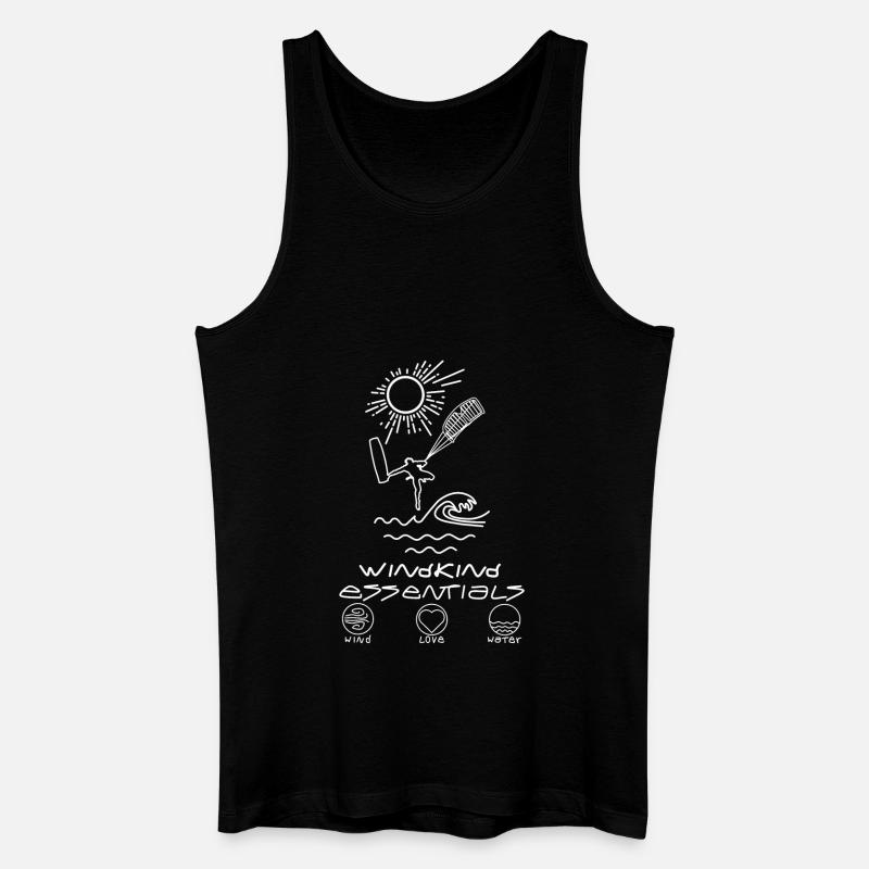 KITESURFING essentials - Männer Bio Tank Top - Schwarz