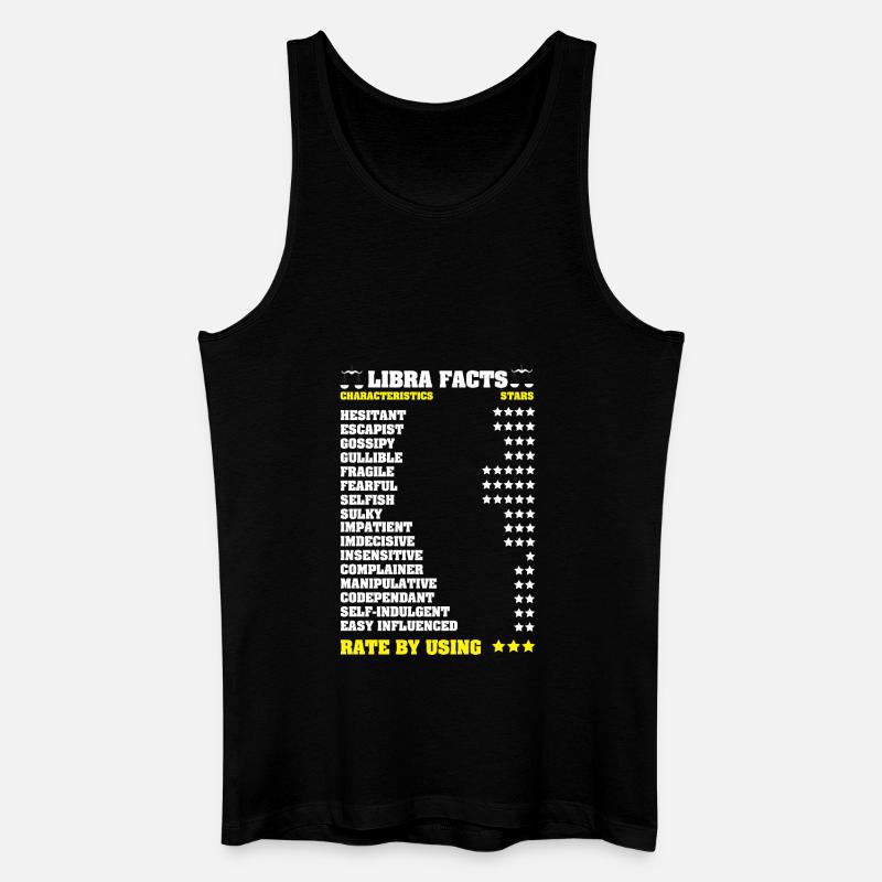 Sternzeichen Waage - Männer Bio Tank Top - Schwarz