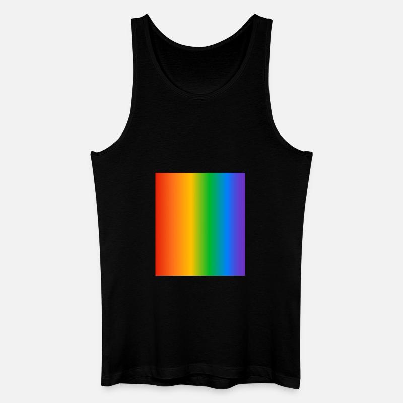 Regenbogen Farbverläufe Farben - Männer Bio Tank Top - Schwarz