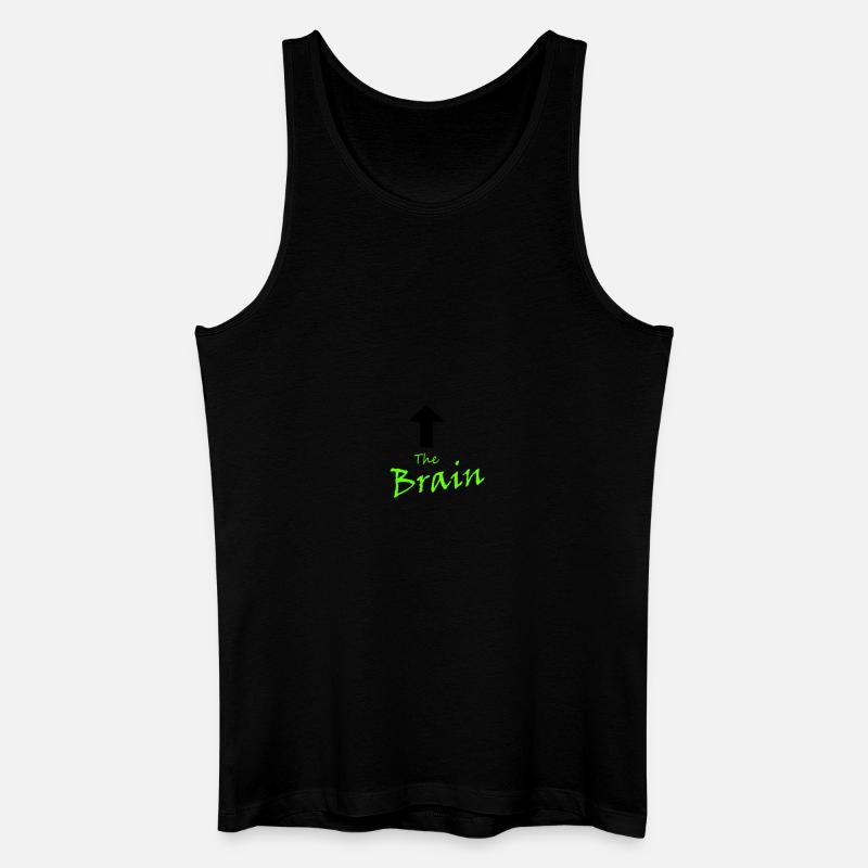 The Brain - Männer Bio Tank Top - Schwarz