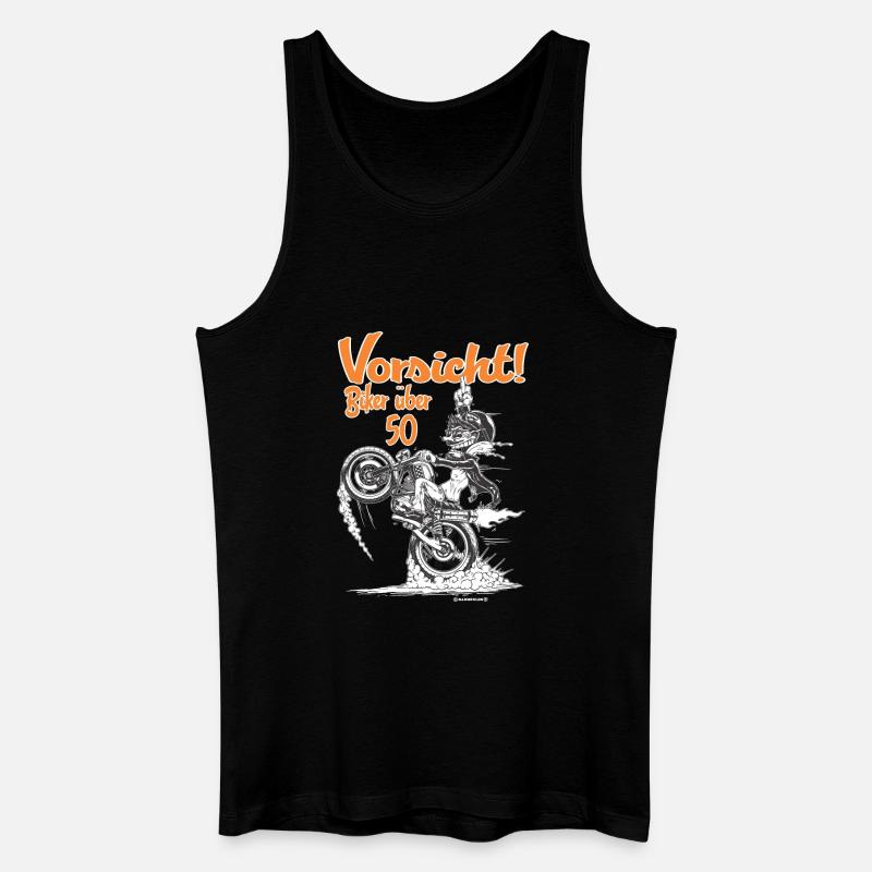 Bikerdesign Biker über 50 - Männer Bio Tank Top - Schwarz