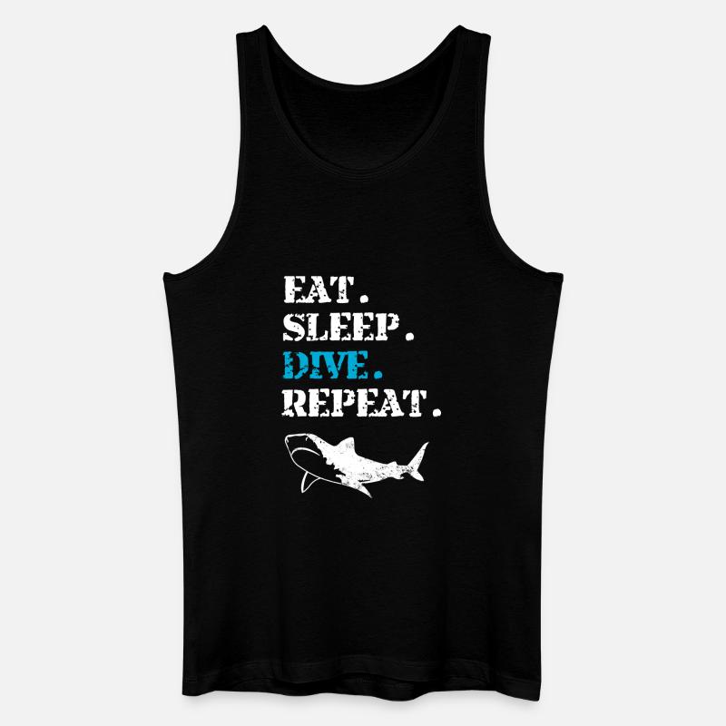 Tauchen Taucher - Männer Bio Tank Top - Schwarz