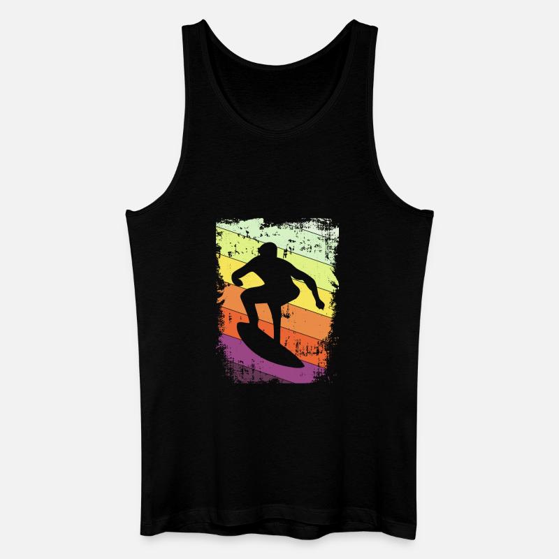 Surfer Surfen - Männer Bio Tank Top - Schwarz