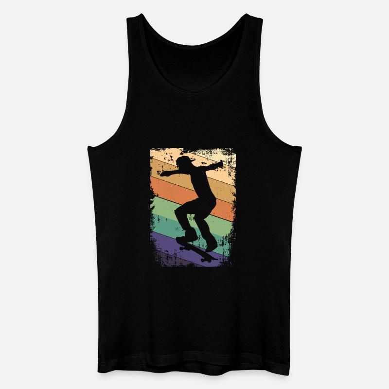 Skater Skateboard - Männer Bio Tank Top - Schwarz