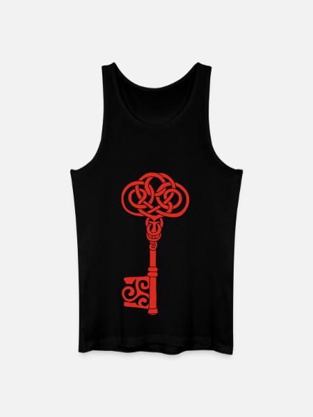 Red Celtic Key - Men’s Organic Tank Top - black