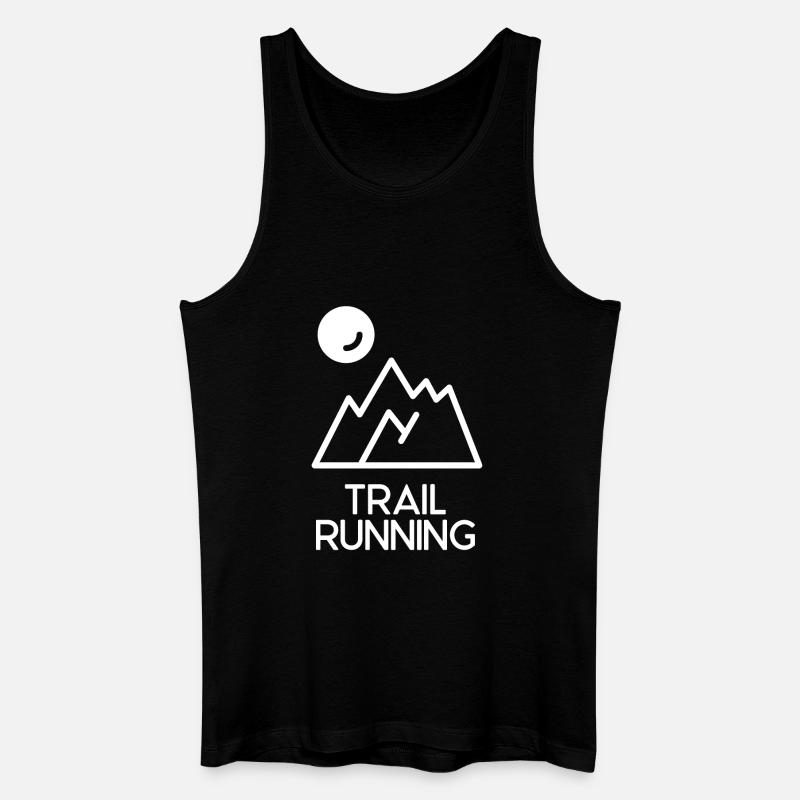 Trailrunning - Männer Bio Tank Top - Schwarz