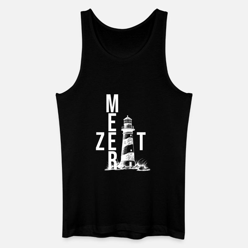 Meer Zeit - Männer Bio Tank Top - Schwarz
