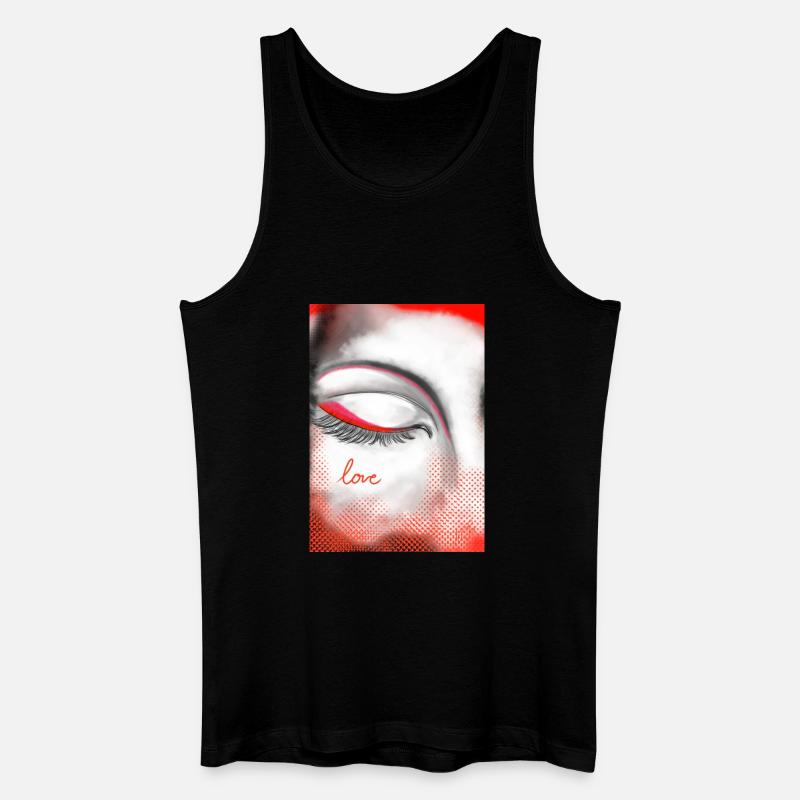 Herz und Liebe auf Highlight - Männer Bio Tank Top - Schwarz