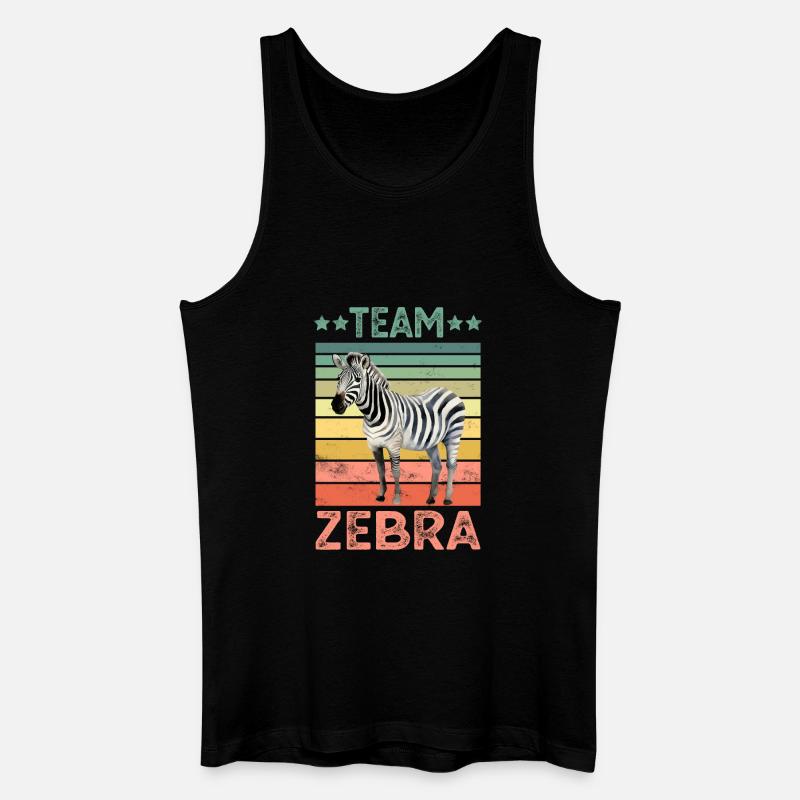 Zebra - Männer Bio Tank Top - Schwarz