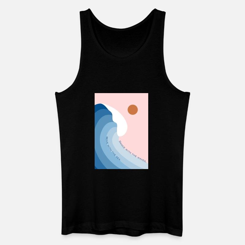 Dance with the waves - Männer Bio Tank Top - Schwarz