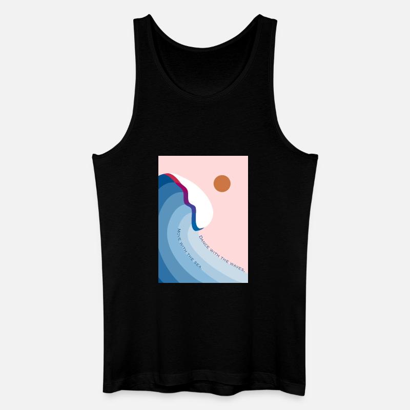 Dance with the waves 2 - Männer Bio Tank Top - Schwarz