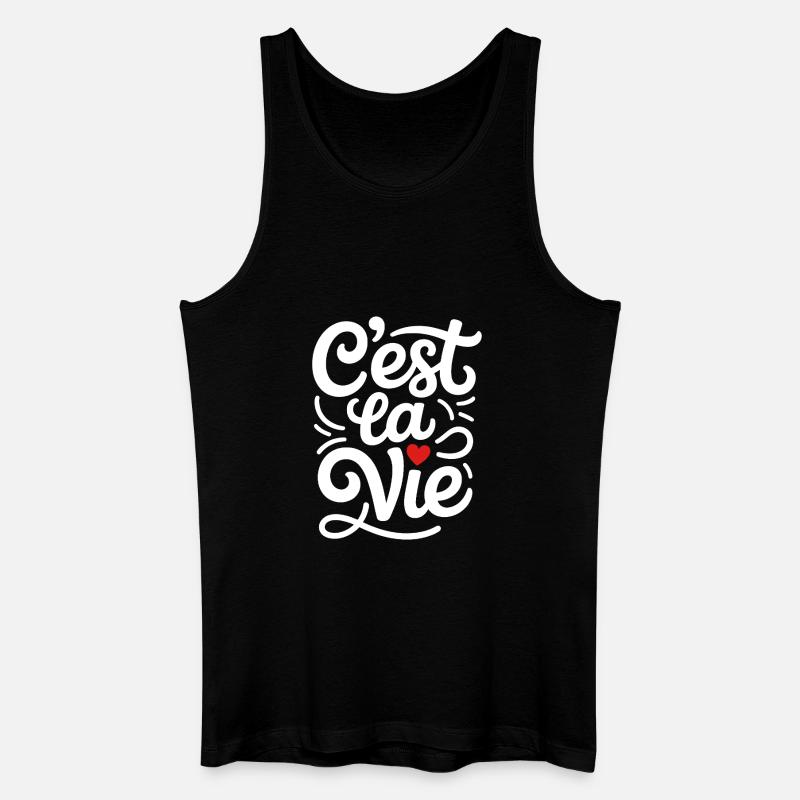 C'est La Vie Frankreich Spruch - Männer Bio Tank Top - Schwarz