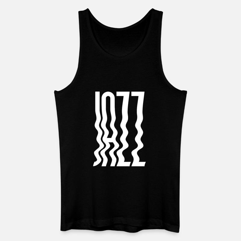 Abstraktes gewelltes Jazz-Logo - Männer Bio Tank Top - Schwarz