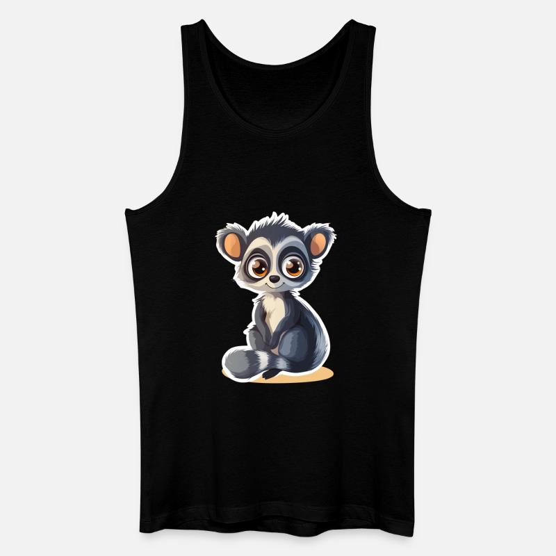 Lemur - Männer Bio Tank Top - Schwarz
