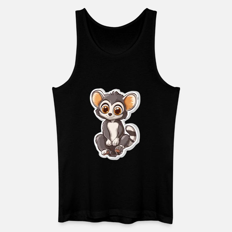Lemur - Männer Bio Tank Top - Schwarz