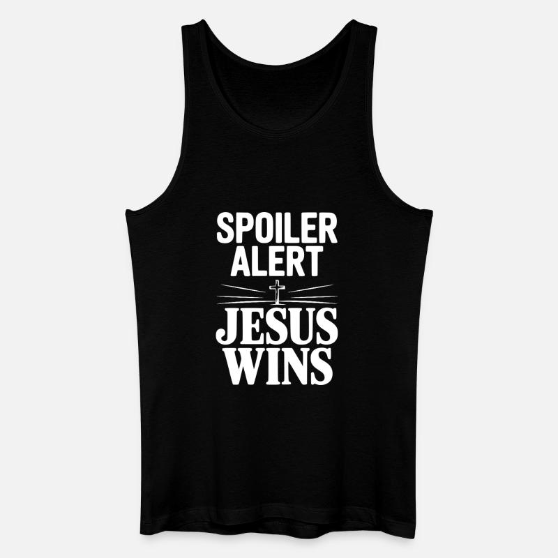 Spoilerwarnung: Jesus gewinnt! - Männer Bio Tank Top - Schwarz