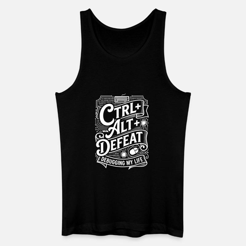 CTRL ALT DELETE Debugging My Life - Männer Bio Tank Top - Schwarz