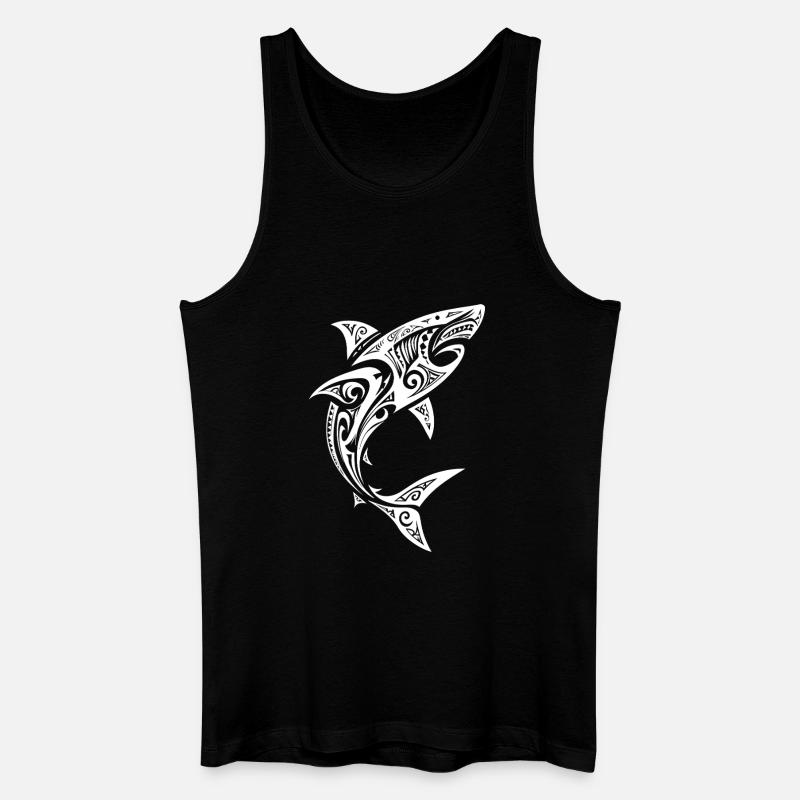 Hai - Männer Bio Tank Top - Schwarz