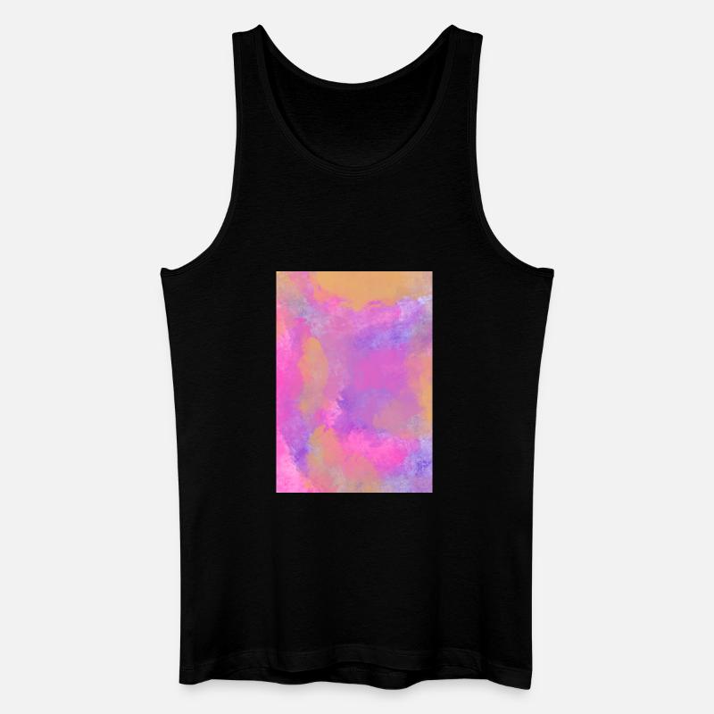 Gradient - Flieder personalisierbar - Männer Bio Tank Top - Schwarz