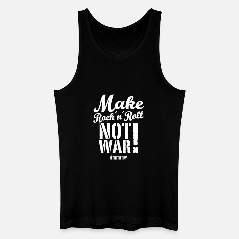 Make Rock´n´Roll Not War 2025-Version - Männer Bio Tank Top - Schwarz