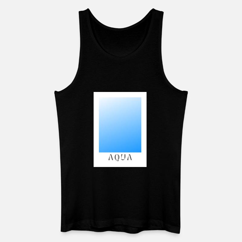 Aqua - Männer Bio Tank Top - Schwarz