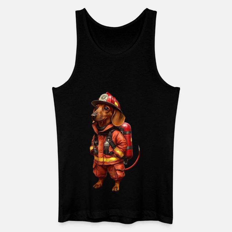 Dackel - Männer Bio Tank Top - Schwarz