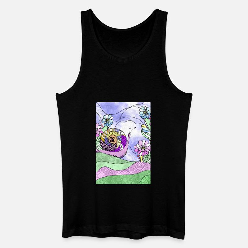 Schnecke - Männer Bio Tank Top - Schwarz