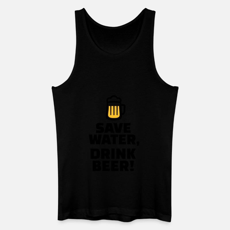 Bier - Männer Bio Tank Top - Schwarz