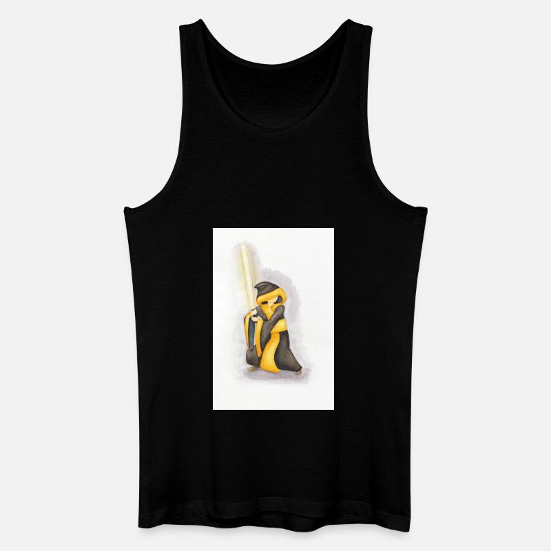 Münchner Kindl mit Lichtschwert - Männer Bio Tank Top - Schwarz