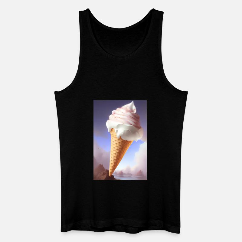 Eiscreme - Männer Bio Tank Top - Schwarz