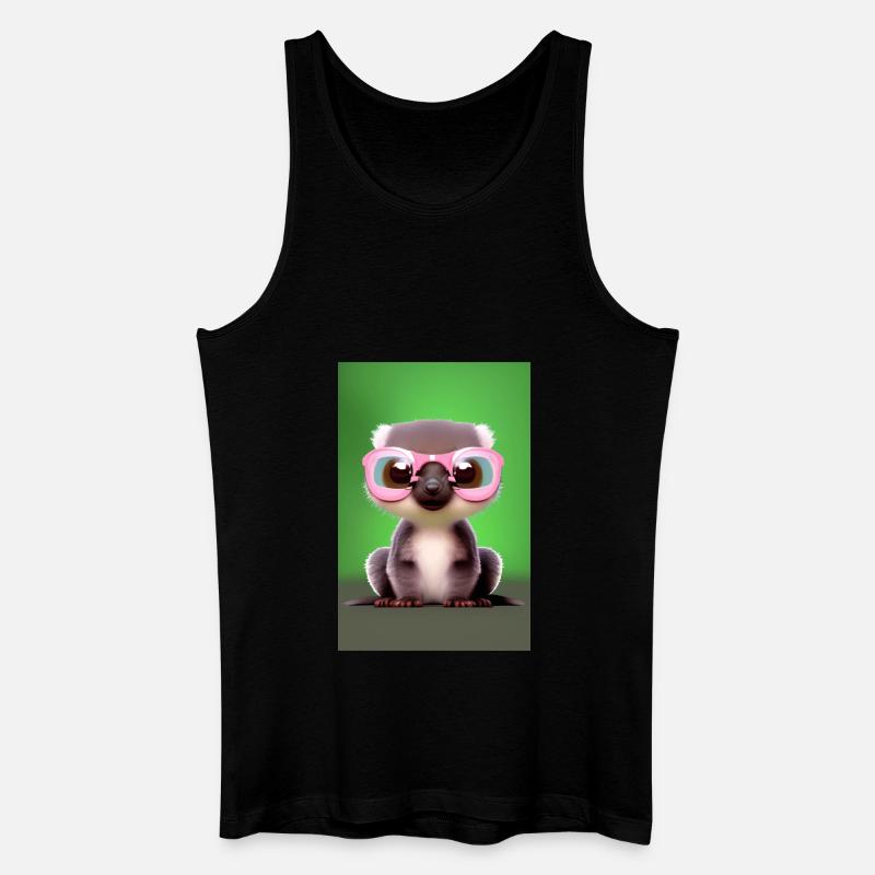 Lemur Affe - Männer Bio Tank Top - Schwarz