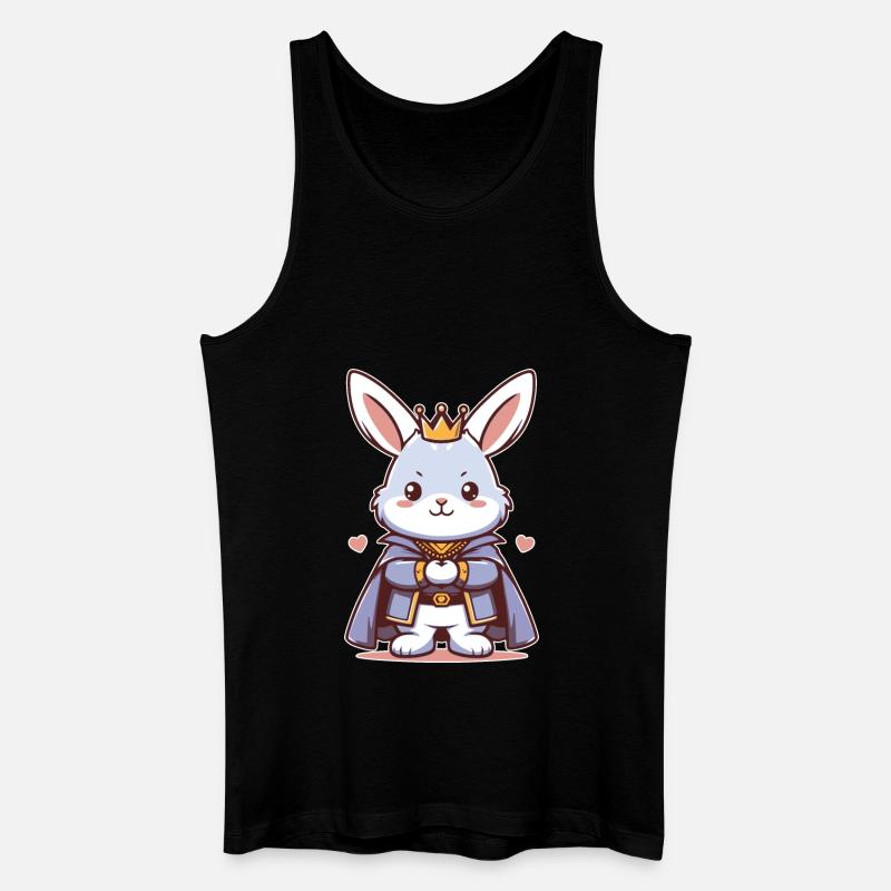Hase König Herzog - Männer Bio Tank Top - Schwarz