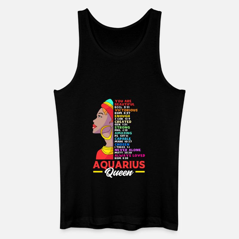 Sternzeichen Wassermann - Männer Bio Tank Top - Schwarz