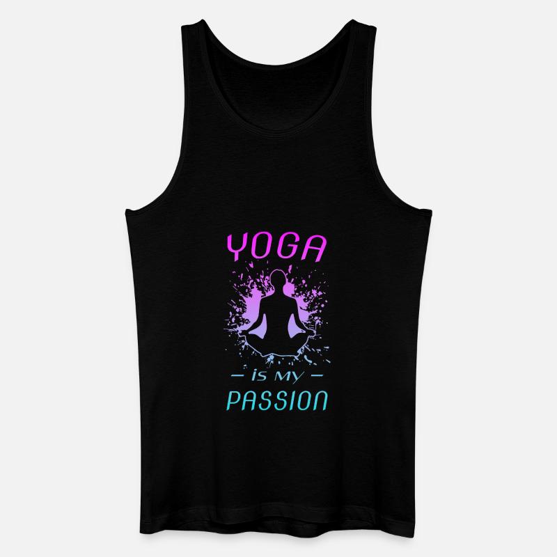 YOGA - Männer Bio Tank Top - Schwarz