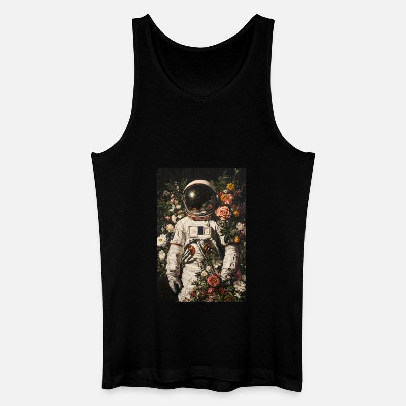 Cosmic Bloom Entdecker - Männer Bio Tank Top - Schwarz
