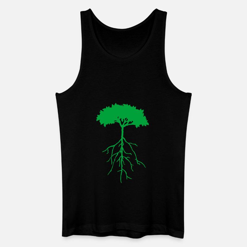 wurzelbaum - Männer Bio Tank Top - Schwarz