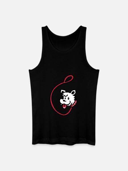 Hundeleine 3 - Männer Bio Tank Top - Schwarz