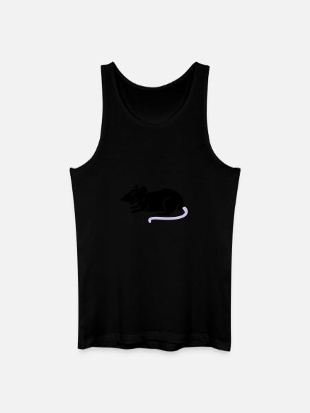 raton / rat (2c) - Débardeur bio Homme - noir