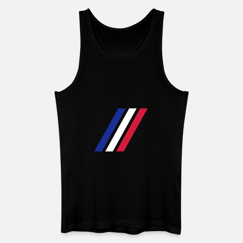 france stripe flag - Männer Bio Tank Top - Schwarz