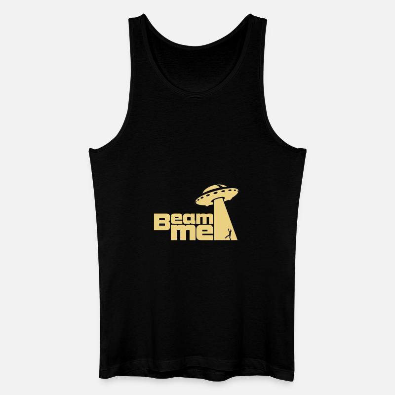 Beam me up! No.2 - Männer Bio Tank Top - Schwarz