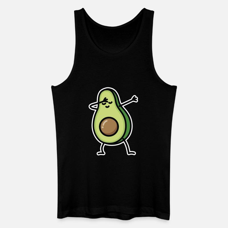 Avocado dab dabbing - Männer Bio Tank Top - Schwarz