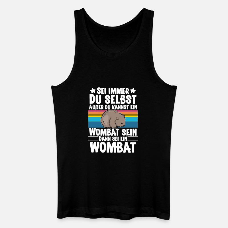 Wombat - Männer Bio Tank Top - Schwarz