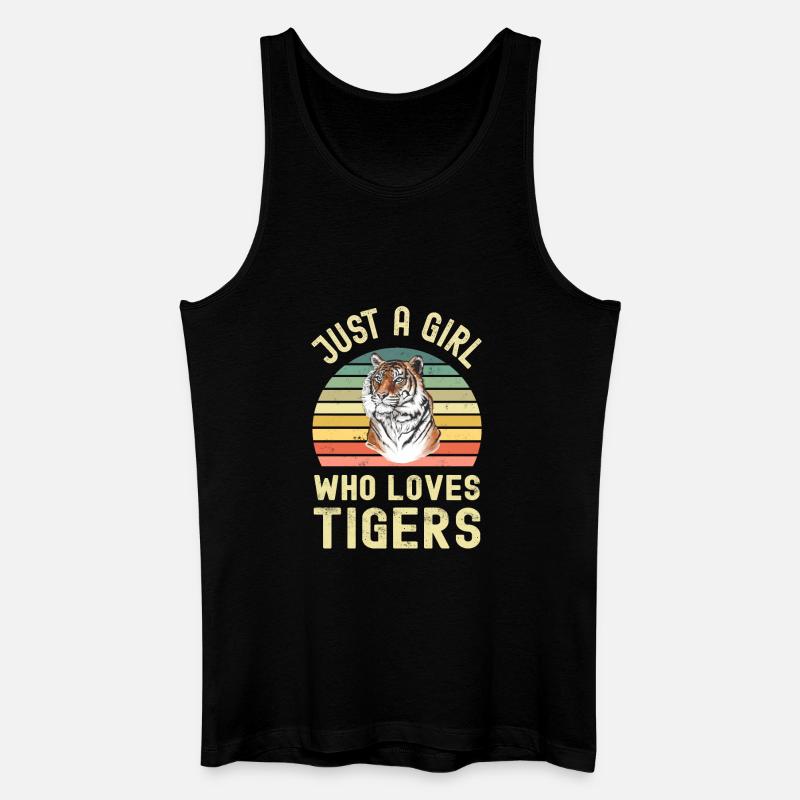 Tiger - Männer Bio Tank Top - Schwarz