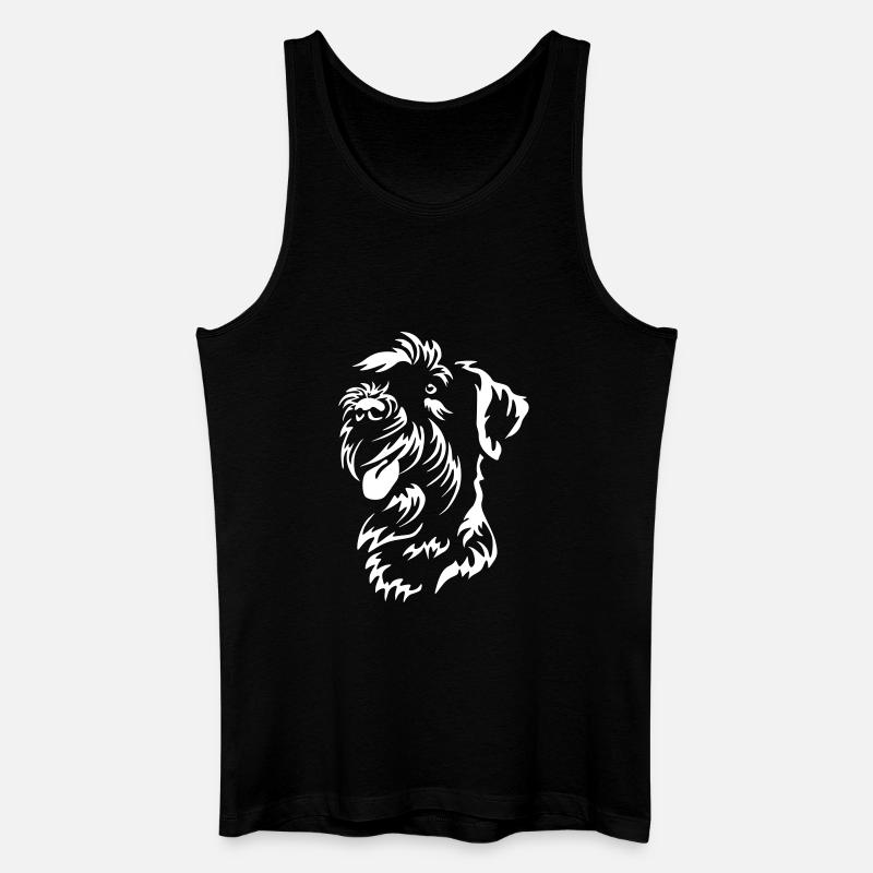 Schnauzer Kopf "Black Edition" - Männer Bio Tank Top - Schwarz