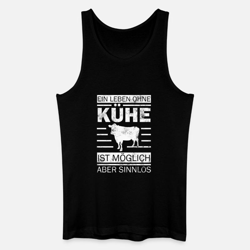 Kuh Kühe - Männer Bio Tank Top - Schwarz