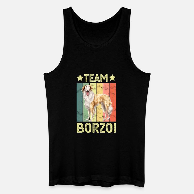 Hund Borzoi - Männer Bio Tank Top - Schwarz