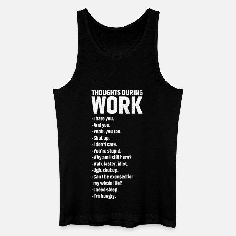 thoughts during work - Men’s Organic Tank Top - black