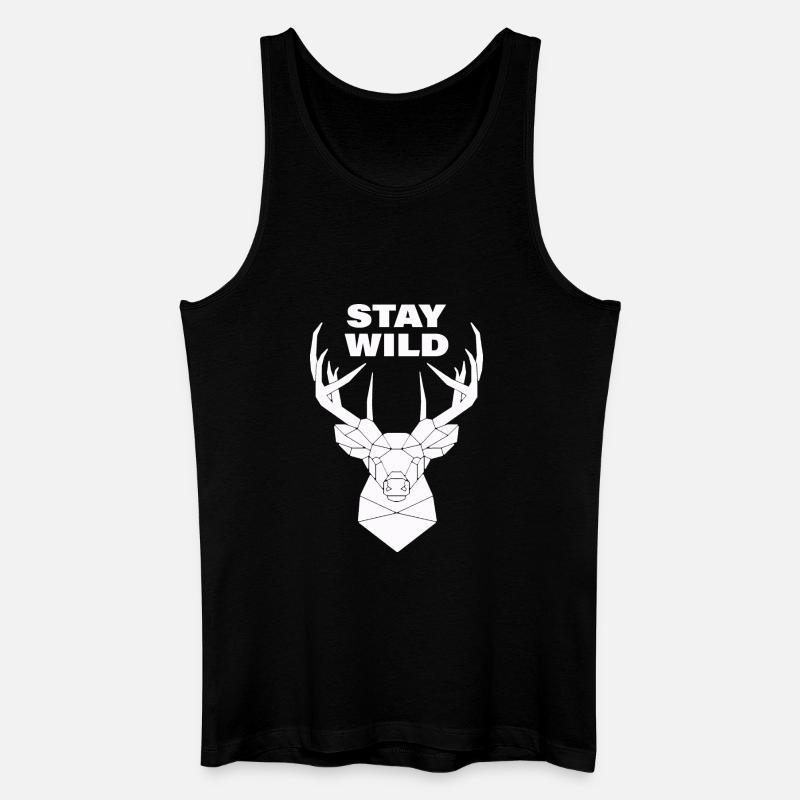STAY WILD - Männer Bio Tank Top - Schwarz